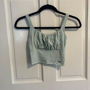 Hollister Green Tank Top Cropped